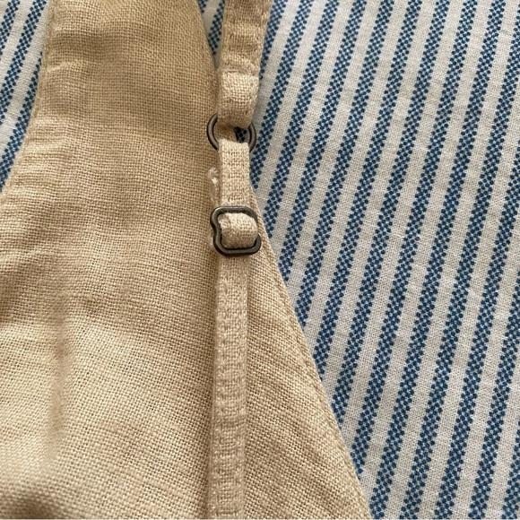 Abercrombie & Fitch Twist Front Linen Blend Crop Top - Picture 4 of 5